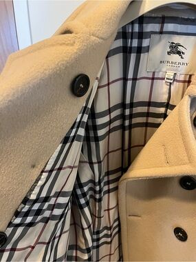 30% OFF! BACK TO SCHOOL SALE! BURBERRY VINTAGE Ladies CAMEL PEA JACKET.